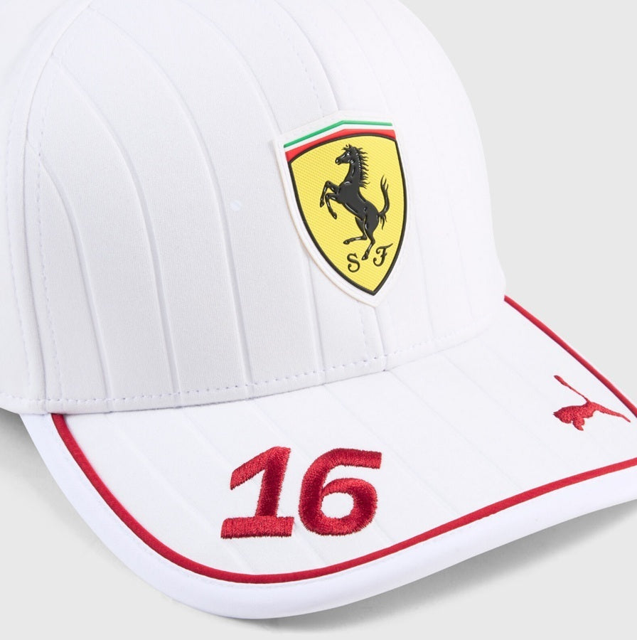 2025 Charles Leclerc Driver Cap - Branco