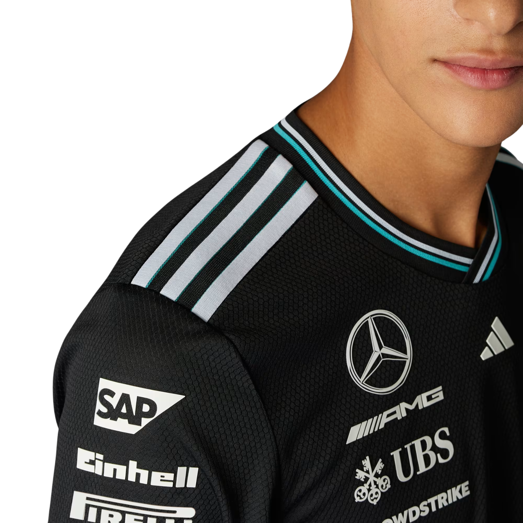 Camisola Long Sleeve Mercedes 2025 - Preto