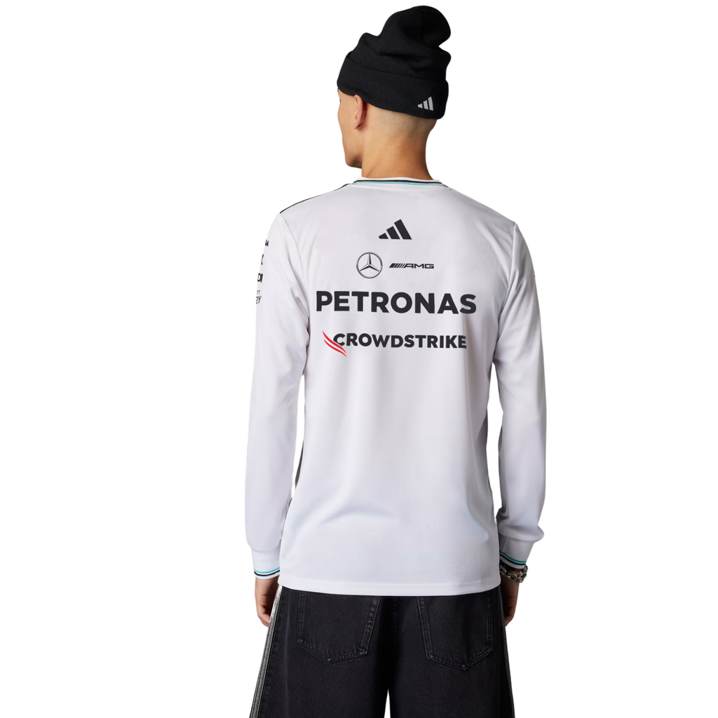 Camisola Long Sleeve Mercedes 2025 - Branco